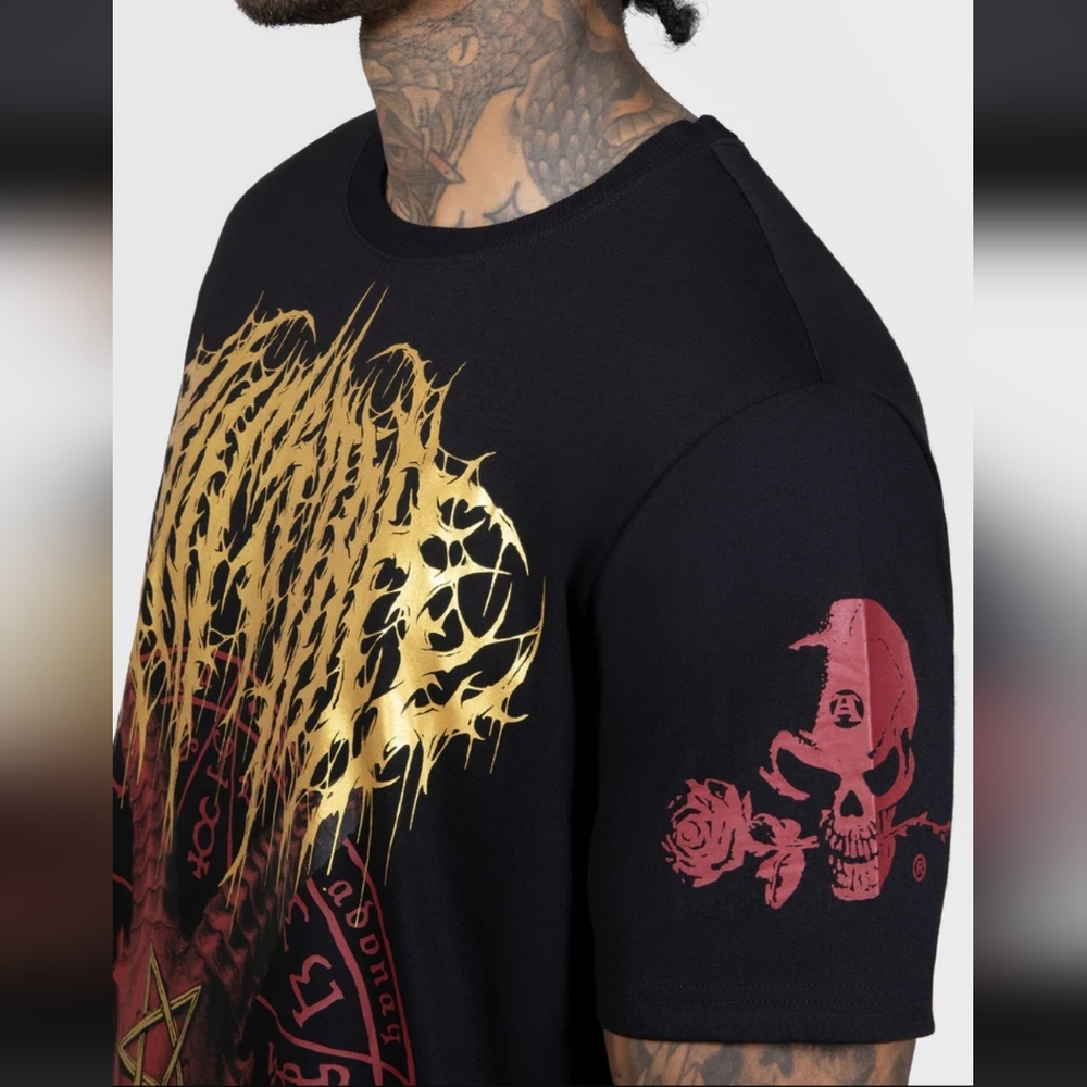 Killstar Unisex Black and Gold Alchemy Tee - Picture 6 of 8